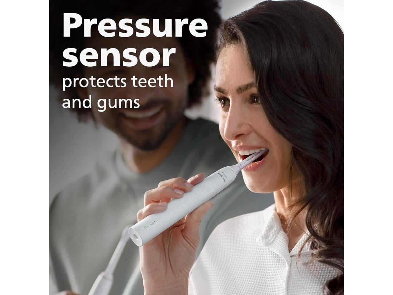 Philips Sonicare 4100 Power Toothbrush, Rechargeable Electric Toothbrush with Pressure Sensor, White (HX3681/23) - Image 5